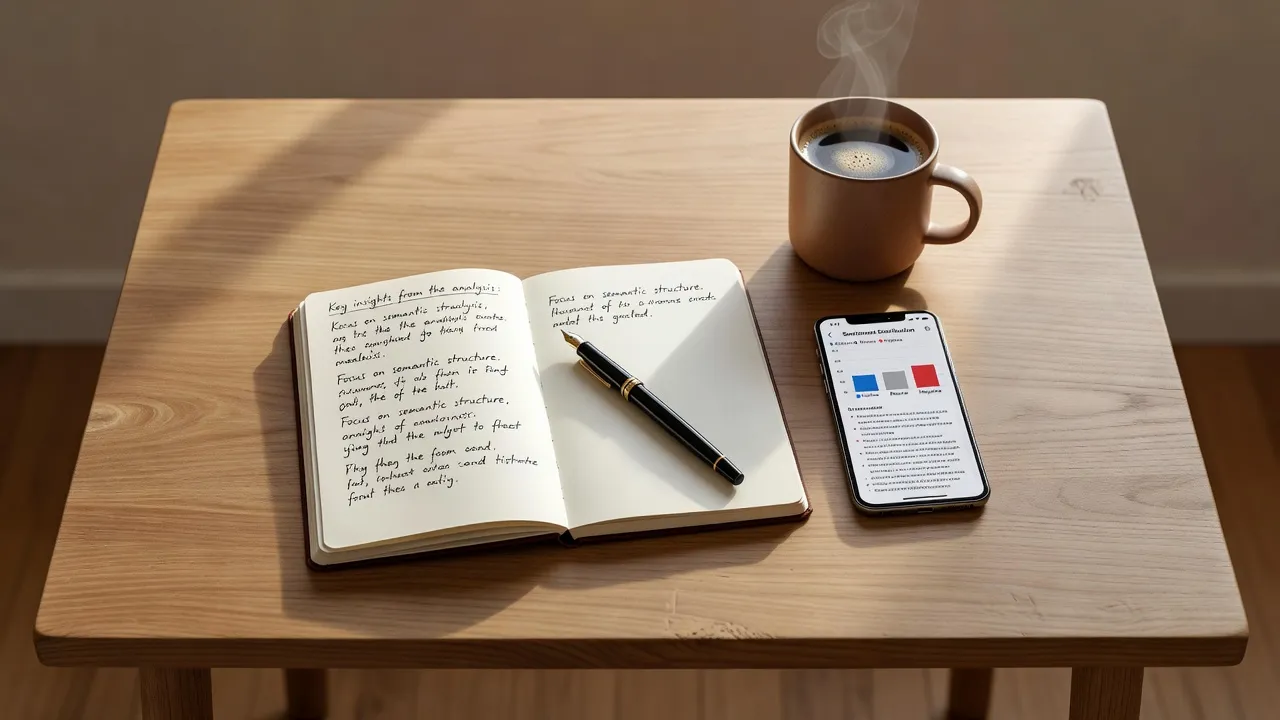 Open notebook with daily writing exercises next to a smartphone showing digital writing tools.